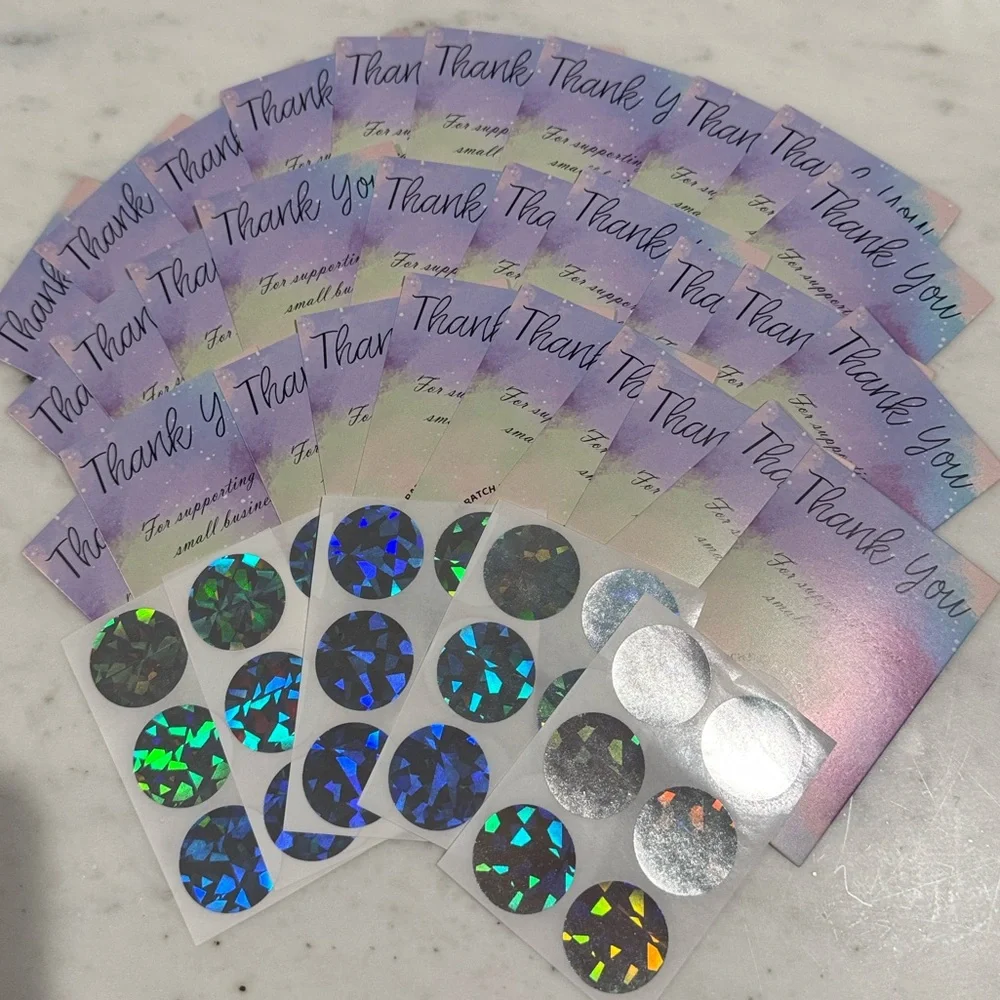 Scratch Off Thank You Cards Set of 30